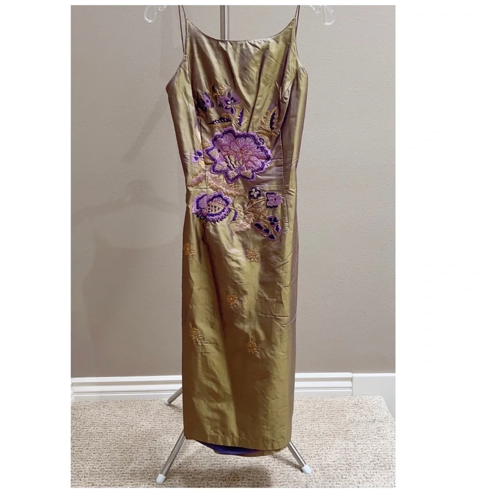 FREE PEOPLE 100% Silk Vintage Dress - Picture 7 of 13